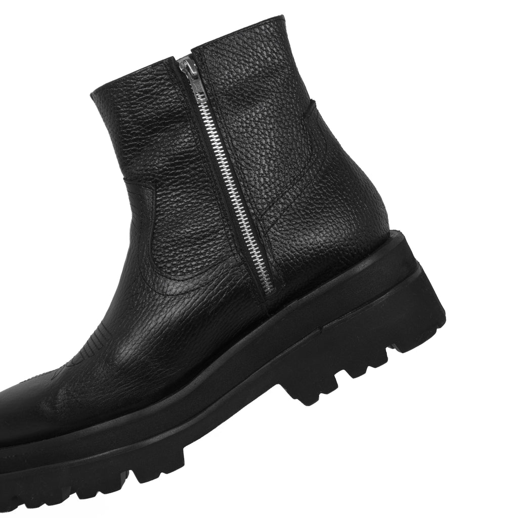 Chunky cowboy boots sinner black