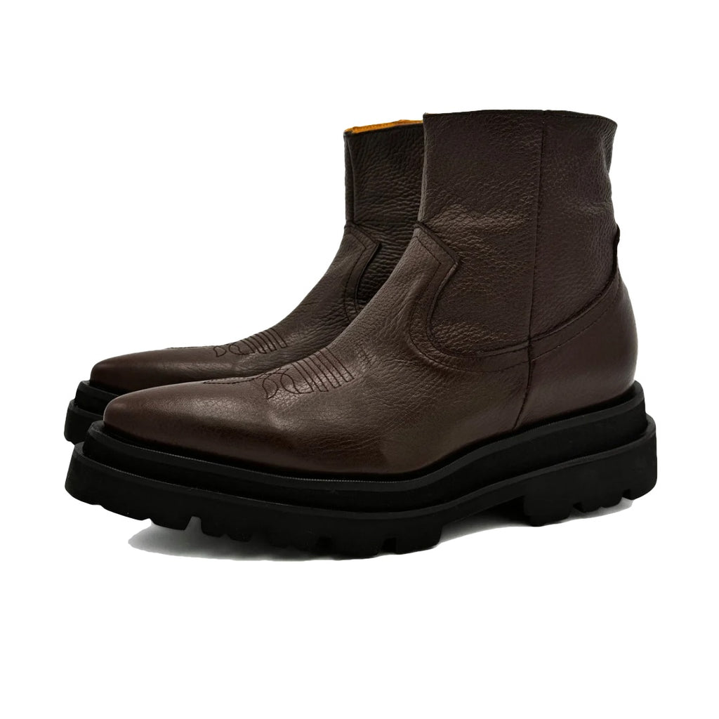 Chunky cowboy boots brown