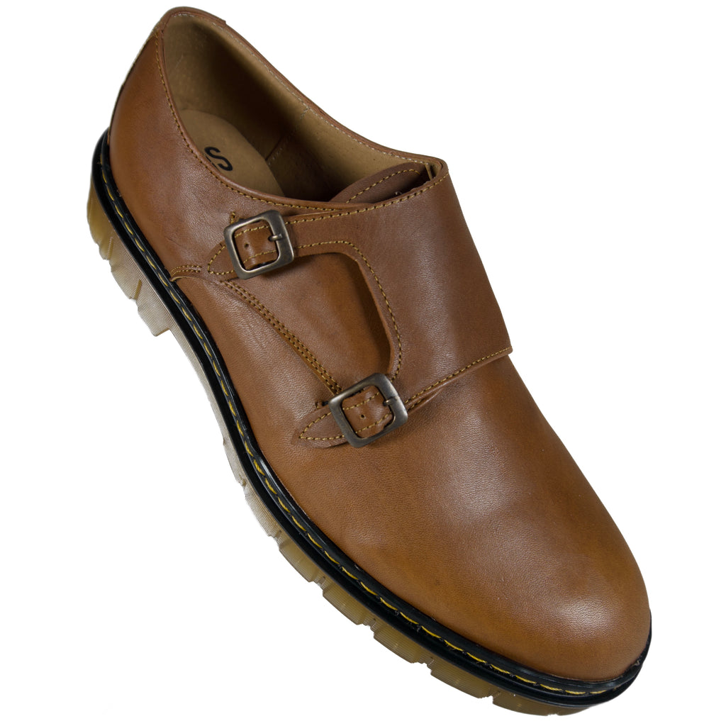 Jerico monkstrap cuero miel