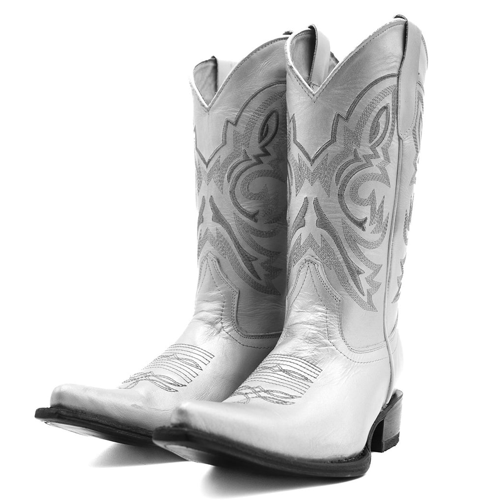 Cowboy boots silver