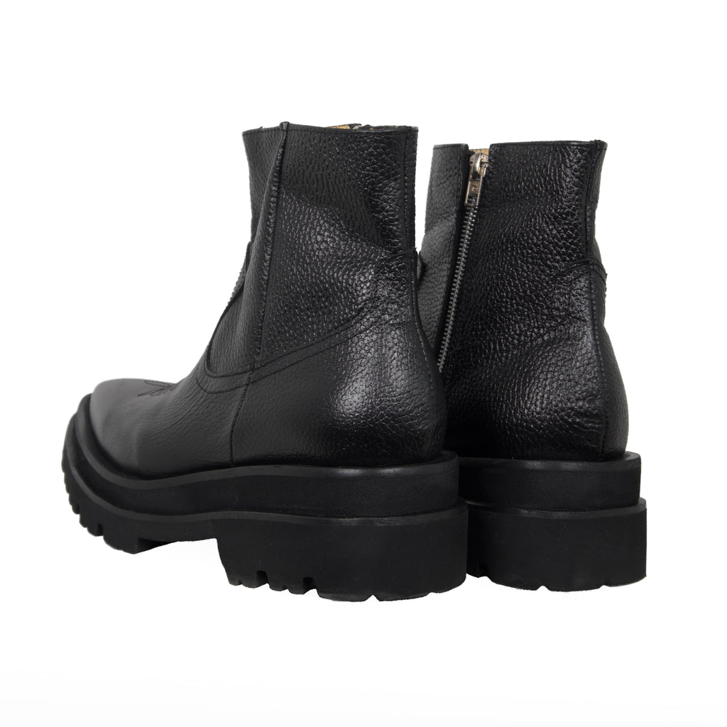Chunky cowboy boots sinner black