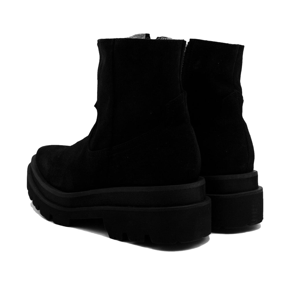 Chunky cowboy boots black gamuza