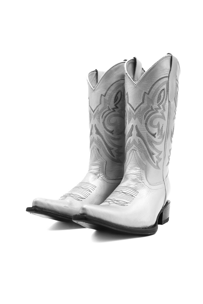 Cowboy boots silver