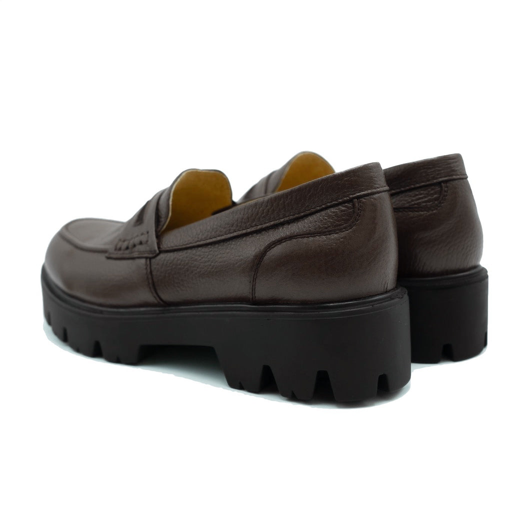 Chunky penny loafers brown