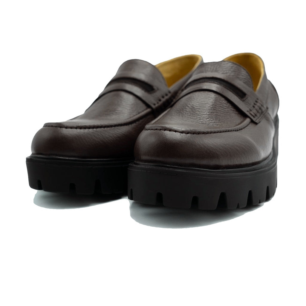 Chunky penny loafers brown